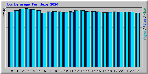 Hourly usage for July 2024