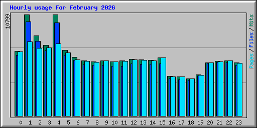 Hourly usage for February 2026