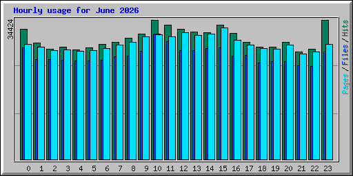 Hourly usage for June 2026